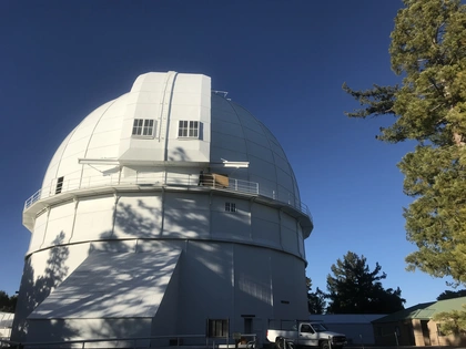 Picture of the 100-inch telescope at Mount Wilson Observatory. 