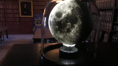 Moon Globe in Hale Library