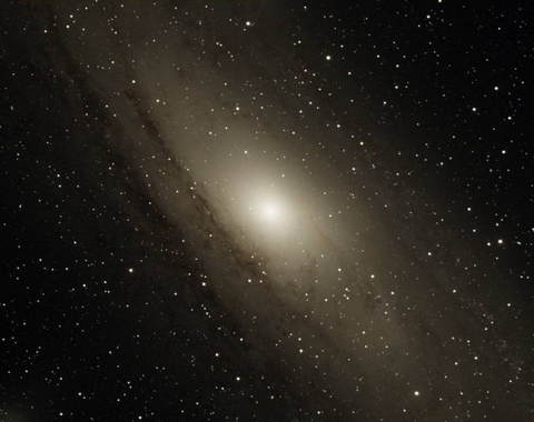 The Andromeda Galaxy, also known as M-31. Credit: NASA/MSFC/Meteoroid Environment Office/Bill Cook