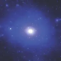 Dark matter in a simulated Milky Way-like galaxy courtesy of Andrew Wetzel. 