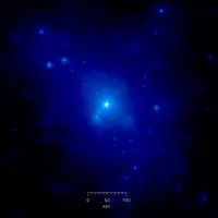Dark matter halo image from Wikimedia Commons. 